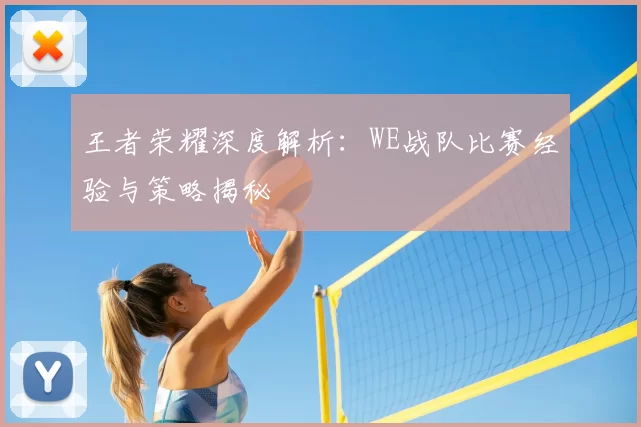 王者荣耀深度解析：WE战队比赛经验与策略揭秘