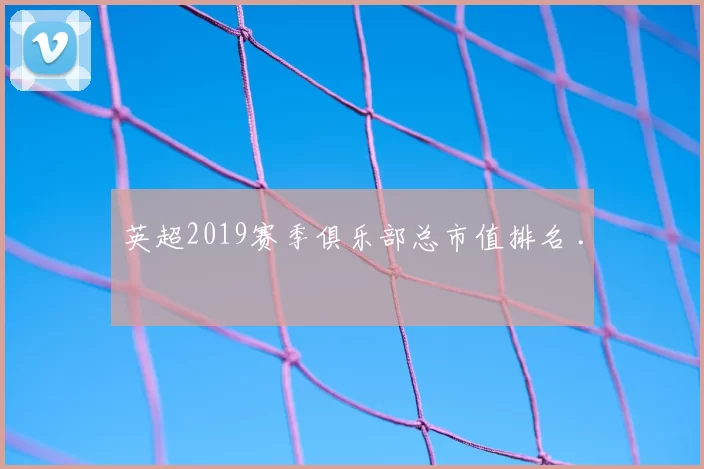 英超2019赛季俱乐部总市值排名 .
