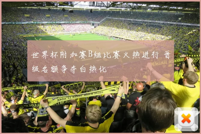 世界杯附加赛B组比赛火热进行 晋级名额争夺白热化