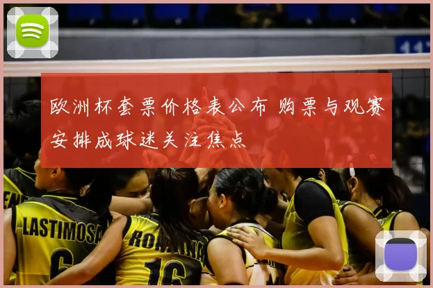 欧洲杯套票价格表公布 购票与观赛安排成球迷关注焦点