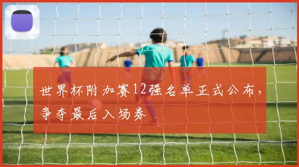 世界杯附加赛12强名单正式公布，争夺最后入场券
